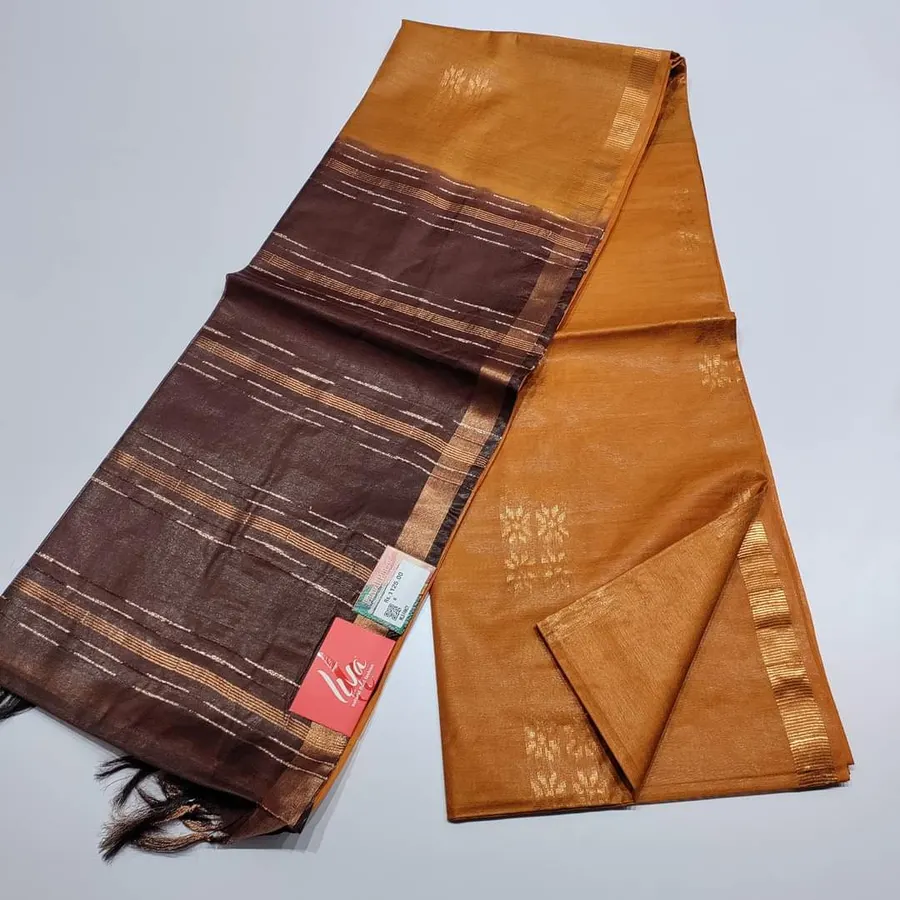Ethereal Kota Silk Saree with Woven Floral Motifs